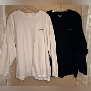 Set of 2 Columbia Men’s Heavyweight Long Sleeve Crew Neck T-shirts Size XL